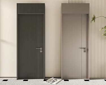 Modern single door combination 3d model