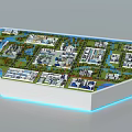 Commercial Equipment Industrial Park Layout With Modern Buildings Green Spaces And Roads