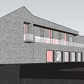 Modern Sales Office Building With Unique Curved Design And Wooden Roof Structure