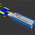 Blender Industries 8GB USB 3.0 Flash Drive With Blue White Design