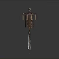 Decorative Wind Chime With Wooden Metal Craft Deer Head Ornament Tassels And Bells