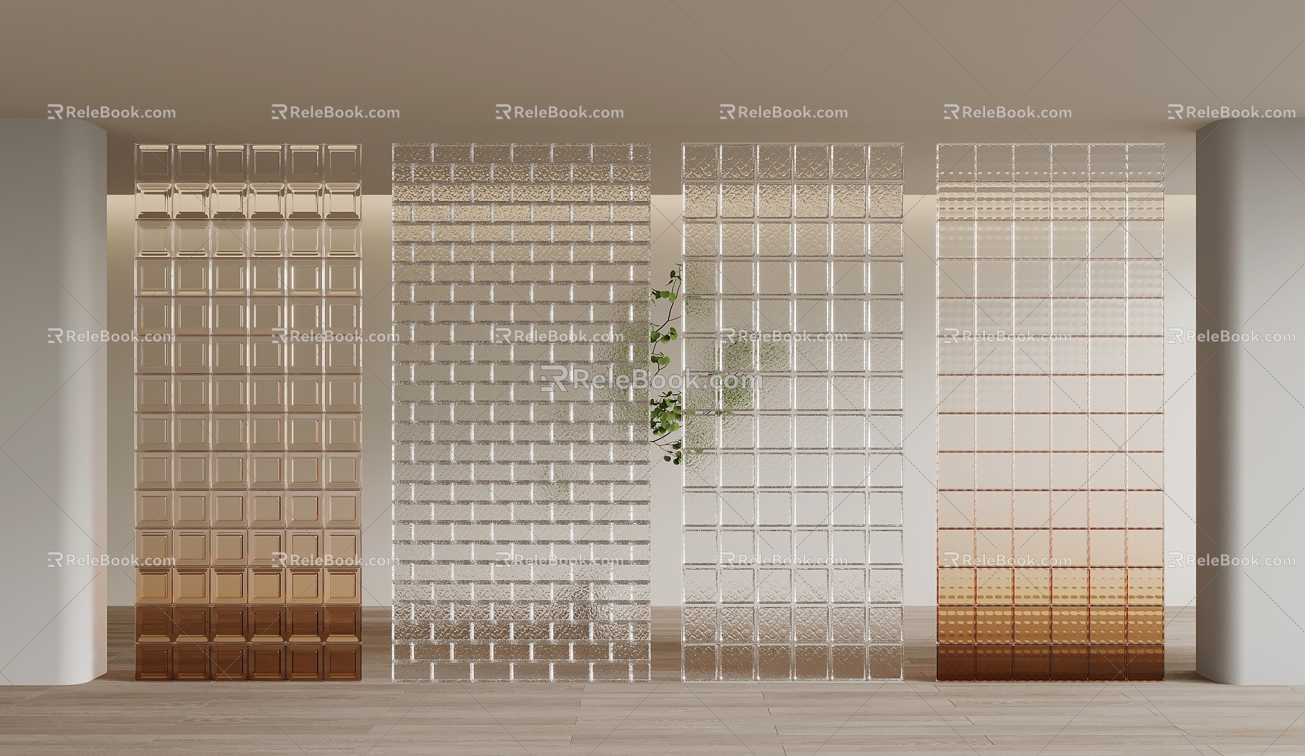 Glass partition 3d model