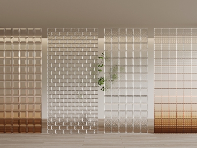 Glass partition 3d model