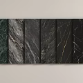 Modern Decorative Wall Paneling Showcasing Multiple Marble Textures Dark Green Black And Golden Veins