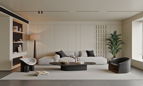 modern living room 3d model