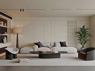 modern living room 3d model