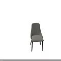 Modern Light Beige Velvet Dining Chair With Vertical Striped Backrest And Black Metal Slim Legs