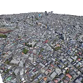 Aerial City Planning Showing Urban Layout With Residential And Commercial Districts