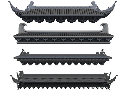 Duct Arch Wood Structure Chinese Ancient Architecture Mortise and Mortise Technology Building Components Chinese Roof model