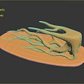 Wooden Stone Decorative Sculpture With Natural Root Like Texture And Smooth Base Design