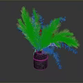 Decorative Plant Arrangement With Brown Pampas Plumes And Green Eucalyptus In Dark Vase