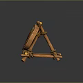 Wooden Archery Target Equipment With Circular Face Red Yellow Concentric Circles And Rope Fastened Stand