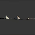 Cartoon Egyptian Pyramid Scene With Desert Landscape Ancient Structures And Map Design
