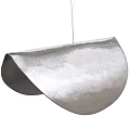 Sleek Modern Silver Curved Pendant Lights With Contemporary Metallic Decorative Design