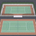 basketball court 3d model