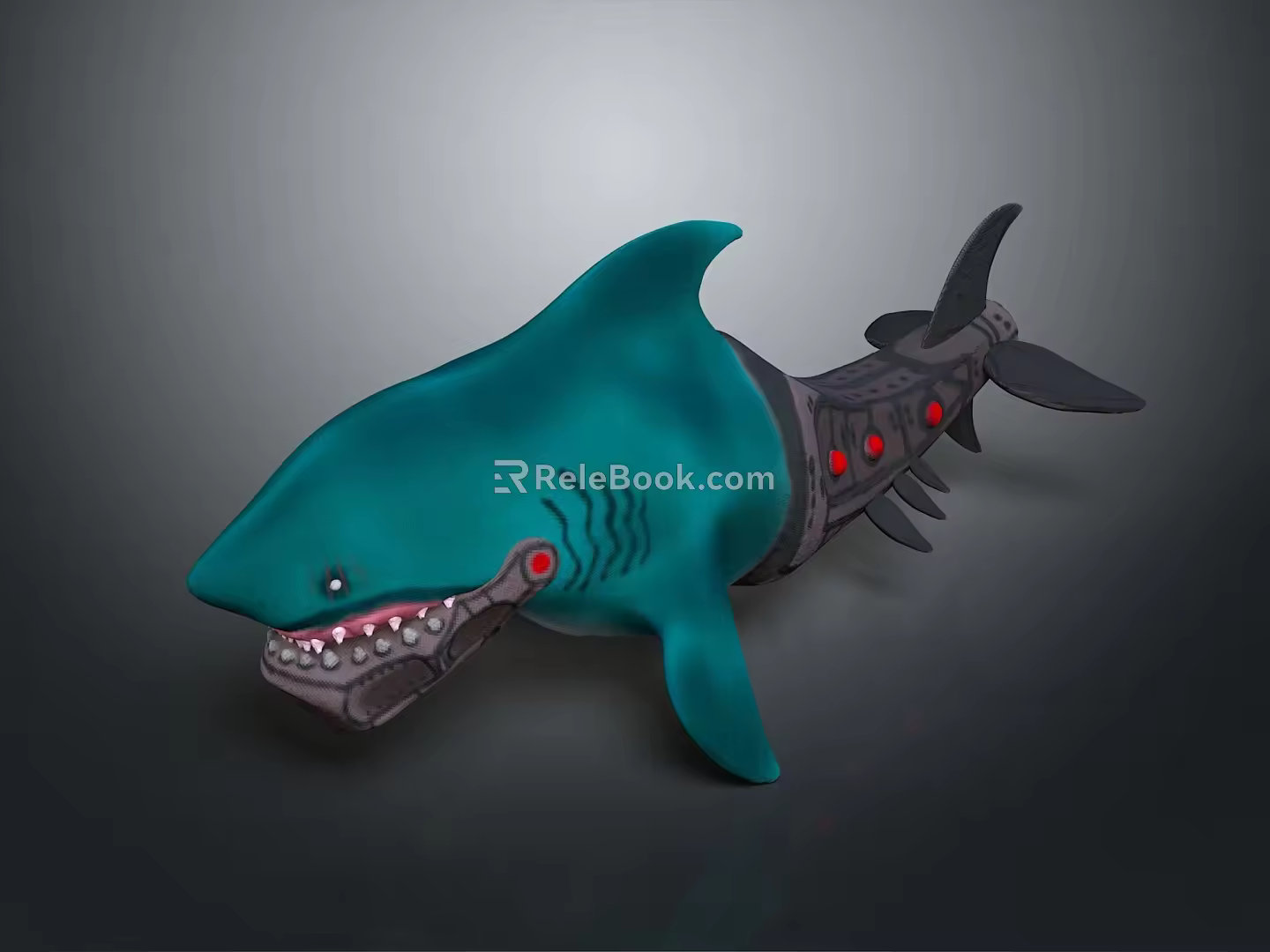 Machine Shark Science Fiction Shark Future Shark Concept Shark Machine Shark Animal Game Animal 3d model