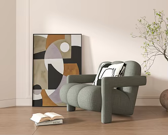 Single sofa 3d model