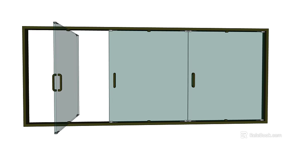 Modern Floor to Ceiling Window Design With Glass Panels And Metal Frame 3d model 