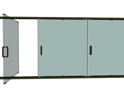 Modern Floor to Ceiling Window Design With Glass Panels And Metal Frame 3d model