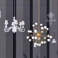Modern lamp combination chandelier 3d model