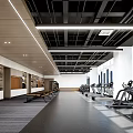 Modern Fitness Gym Interior With Various Equipment And Spacious Layout