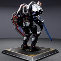 Smart Machine Pacific Rim Robot Model With Sword And Metal Base 3d model