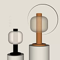 glass table lamp 3d model