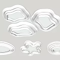 modern ceiling lamp cream ceiling lamp 3d model