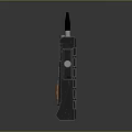 Rugged Gray Walkie Talkie With Dual Antennas Display Screen And Orange Buttons