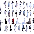 Multiple People Wearing Various Fashionable Outfits And Different Clothing Styles