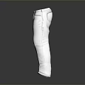 White Casual Long Pants With Classic Waistband And Side Pockets Design