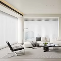 Modern Living Room Interior With White Sofa Black Accent Chair And Coffee Table
