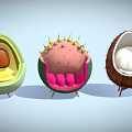 Unique Single Sofas With Creative Avocado Coconut And Spiky Fruit Shaped Designs