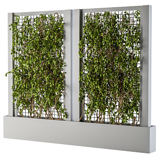 Modern Plant Wall Green Plant Wall 3d model