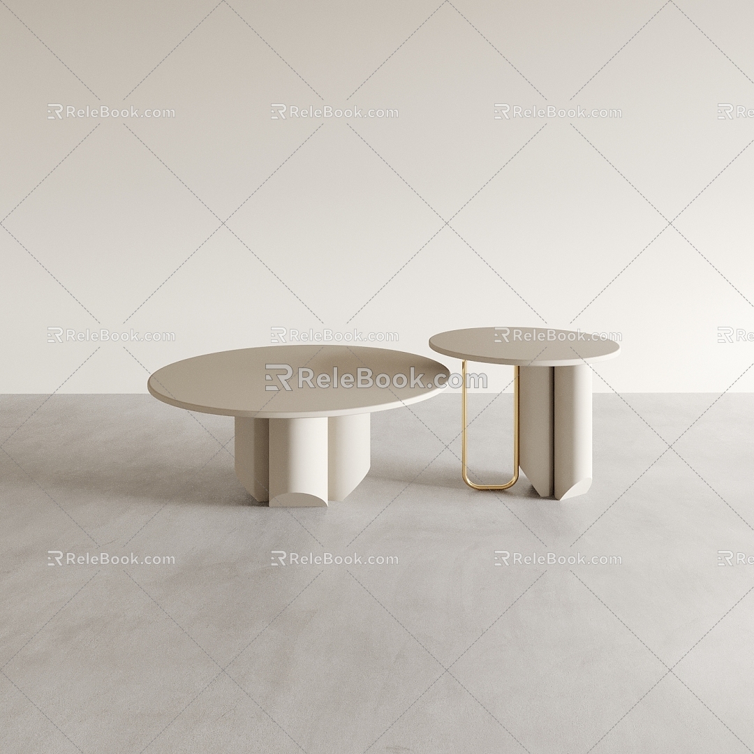 Coffee table side table round table low table corner table 3d model