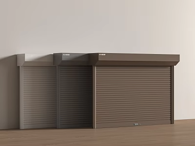 Modern Roller Shutters In Gray Dark Gray And Brown For Home Use 3d model