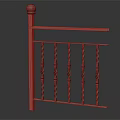 Elegant Decorative Metal Fence Design with Detailed Carved Spindles and Ornate Ball Top Posts
