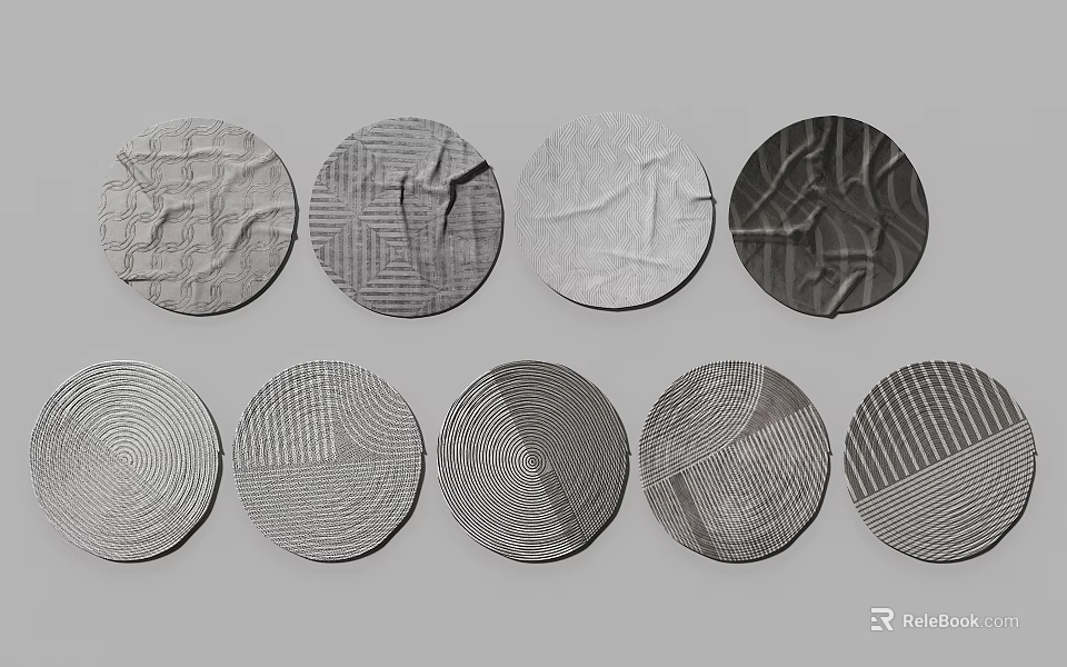 Round Rugs With Various Textured Patterns And Diverse Home Decor Designs 3d model
