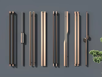 Handhandle metal handle cabinet door handle 3d model