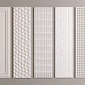 Various Decorative Wall Panels Showcasing Different Textures And Patterns For Interior Decoration 3d model