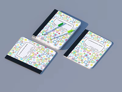 Book Notebook Children's Drawing Book 3d model