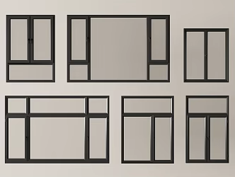 Windows casement windows glass windows bay windows doors and windows balcony windows 3d model