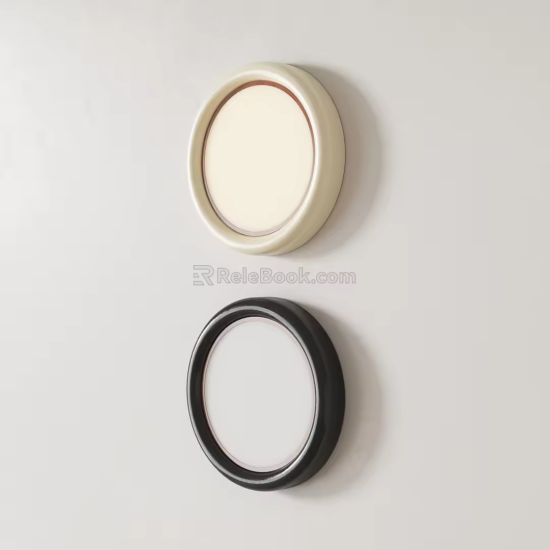 Cream style simple wall lamp 3d model