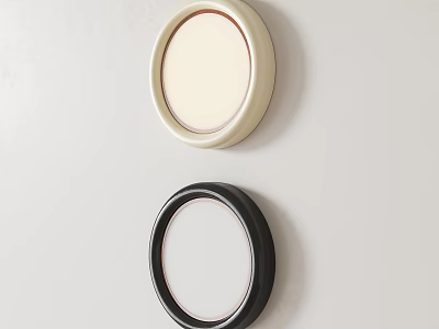 White and Black Round Design Wall Lamps Mounted on Wall for Modern Interior Lighting 3d model