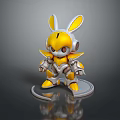 Rabbit Machine Rabbit Mechanical Rabbit Mech Rabbit Science Fiction Rabbit Cyberpunk Rabbit Cyberpunk Rabbit 3d model
