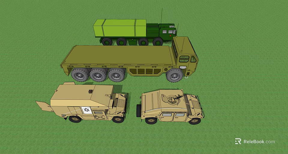 3D Model Of Various Functional Military Vehicles 3d model 