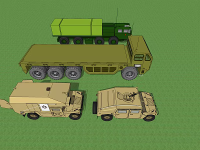 3D Model Of Various Functional Military Vehicles 3d model