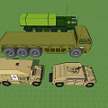 3D Model Of Various Functional Military Vehicles