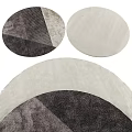 modern square carpet round 3d model