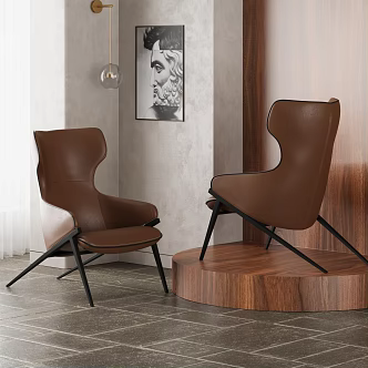 Modern Dining Chair Wall Lamp Hanging Picture Chair 3d model